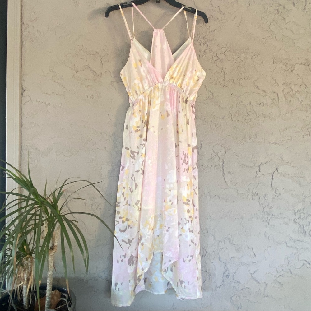 🌸3/$20 DONATION CLEAR OUT🌸Line & Dot, Silk, Midi, Pull Over Slip Dress